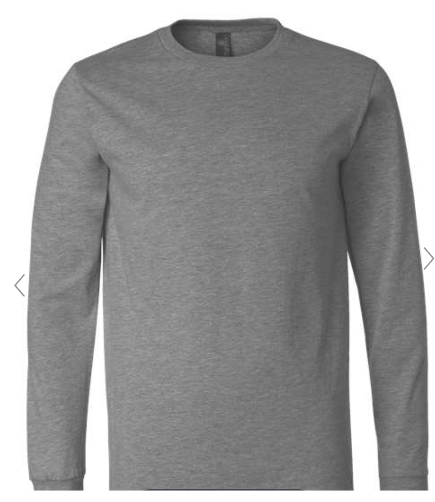 Long Sleeve T-Shirt Youth- Will have a full front chest screen print logo